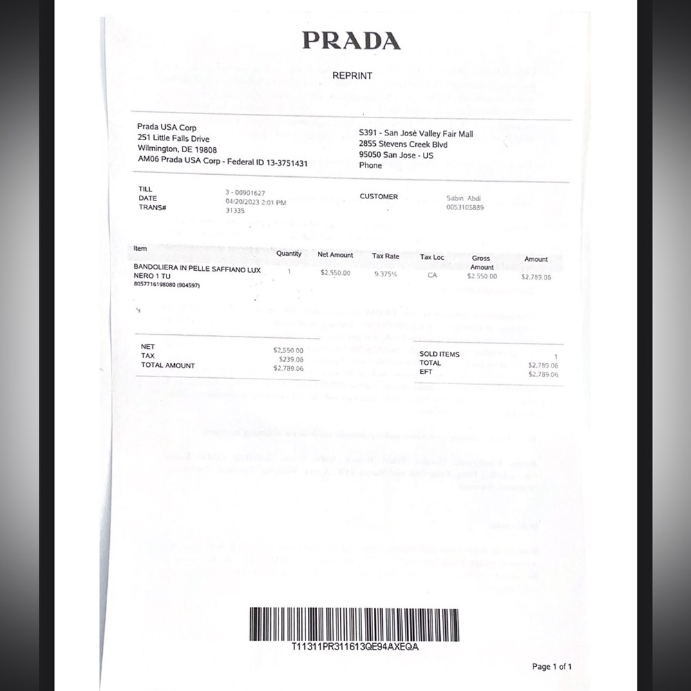 Prada Bag- 2005 Re-Edition Saffiano leather bag - Picture 9 of 9